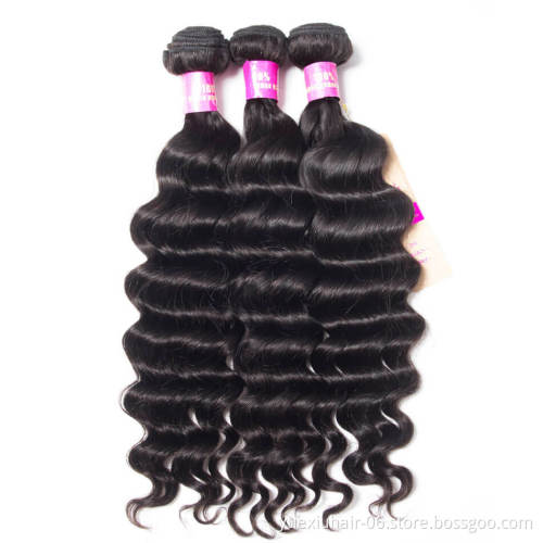 Machine Weft Cheap Virgin Hair Bundle And Frontal Cuticle Loose Deep Aligned Brazilian Hair Extension Wholesale Vendors